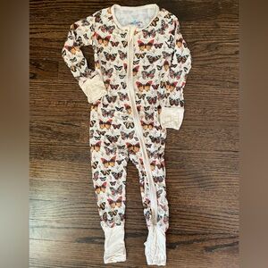 Charming Butterfly Print Kids Footie